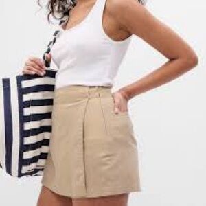 Gap linen cotton mini skort